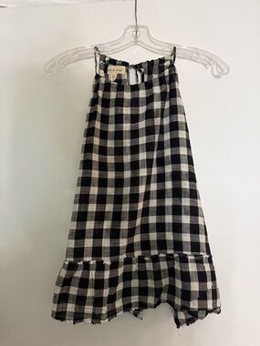 Cloth & Stone Black
White Gingham
Halter Top Tie Strap Boho Blouse Size L